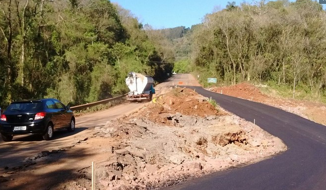 Trafego é liberado em meia pista na SC-150 entre Joaçaba e Lacerdópolis
