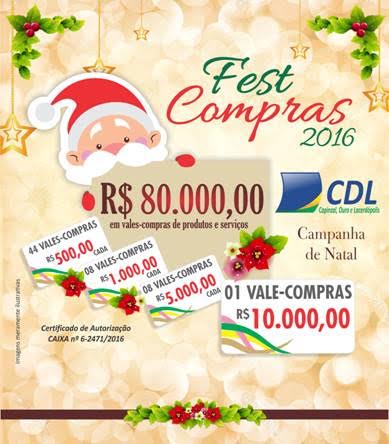 FestCompras 2016 sorteará R$ 80 mil em vale-compras