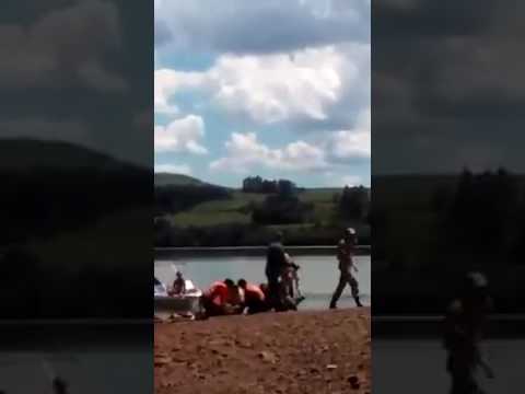Vídeo mostra resgate pelos bombeiros no lago de Itá