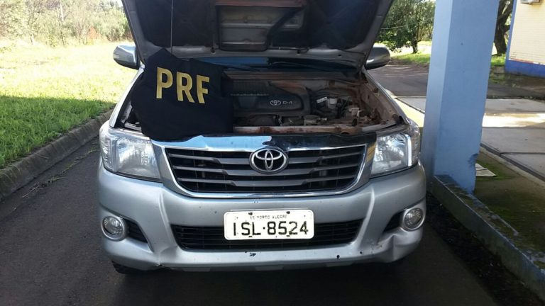PRF recupera caminhonete importada com placas clonadas na BR-153