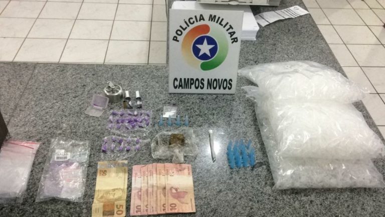 PM apreende grande quantidade de drogas com suspeito em Tangará