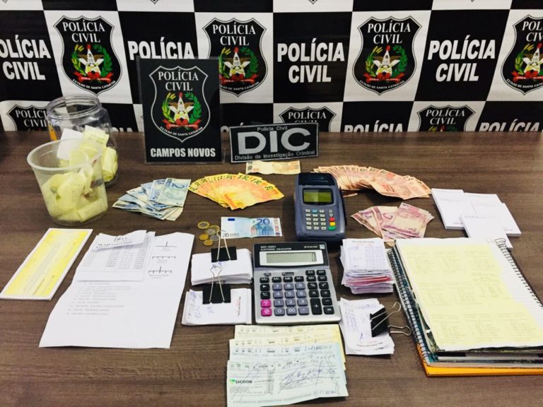 Polícia Civil estoura ponto de jogo do bicho em Campos Novos e apreende R$ 9 mil