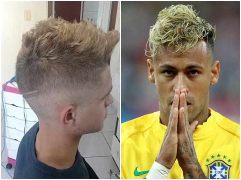 Fã de Neymar, capinzalense imita corte de cabelo do craque da Seleção