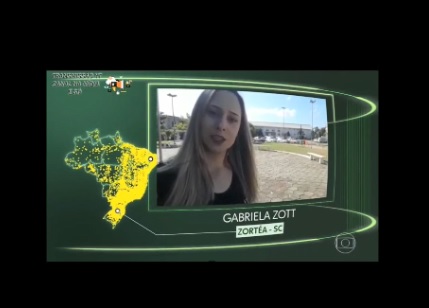 Professora de Zortéa aparece no quadro “O Brasil que eu quero” da TV Globo