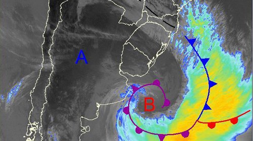 Ciclone extratropical pode atingir Santa Catarina neste fim de semana