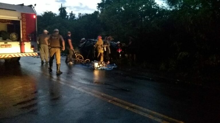 Dois mortos em colisão na SC-283 próximo ao trevo de acesso a Itá