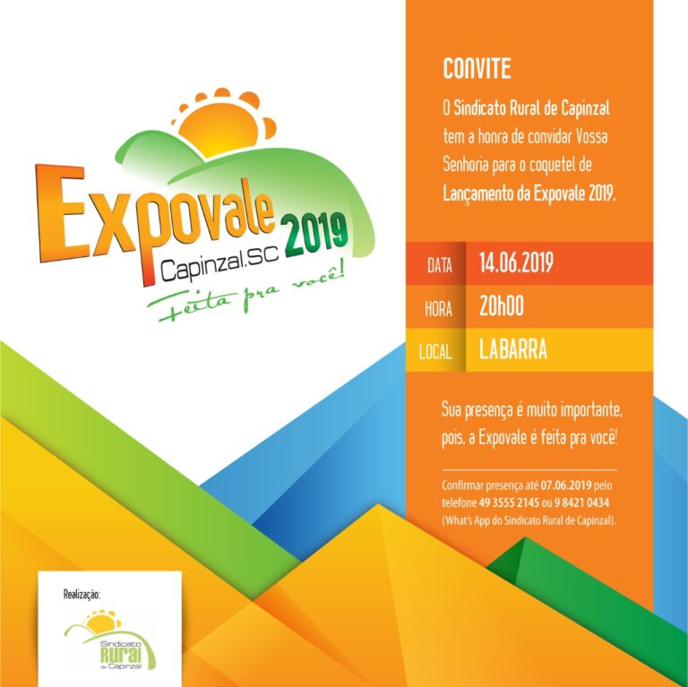 Lançamento da Expovale Capinzal 2019 ocorre nesta sexta-feira (14) no LaBarra