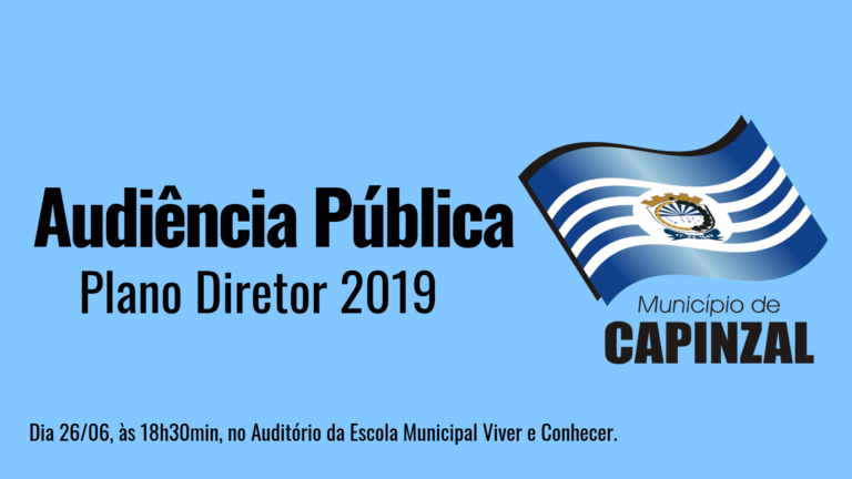 Audiência Pública tratou do Plano Diretor 2019 de Capinzal