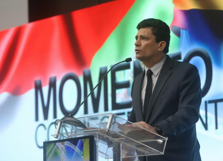 Ministro Sergio Moro palestra no evento Momento Brasil, em Florianópolis