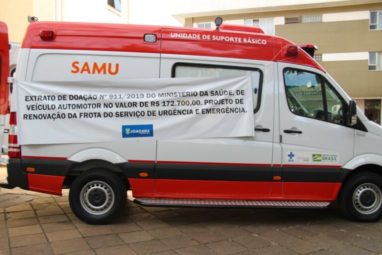 SAMU de Joaçaba recebe nova ambulância destinada pelo Governo Federal