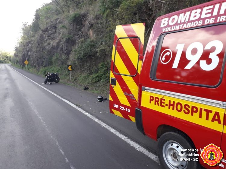 Motociclista sofre queda na BR-153 entre Irani e Concórdia