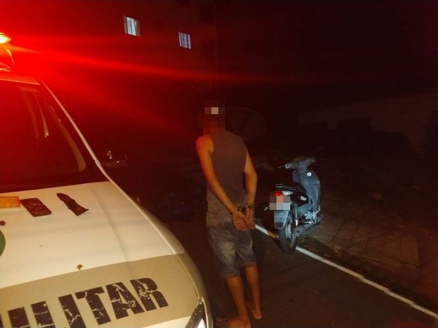 PM flagra homem com motoneta furtada, em Capinzal
