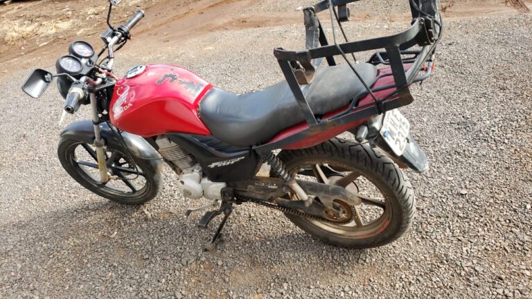 Motocicleta com placa de Capinzal usada no transporte de gás é furtada em Jaborá