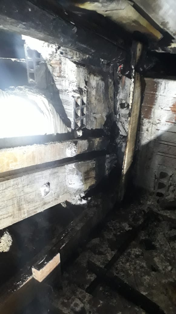 Bombeiros de Tangará são acionados para princípio de incêndio em residência