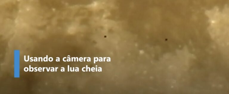 Astrônomo filma ovnis voando sobre a lua cheia