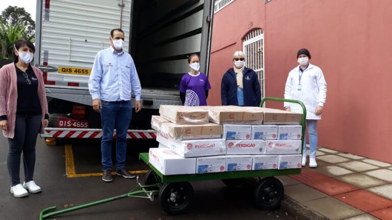BRF doa alimentos e kits de proteção ao Hospital Nossa Senhora das Dores