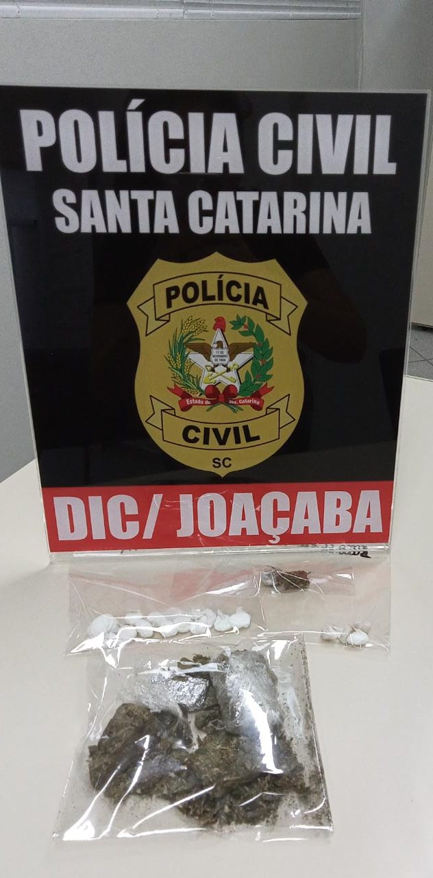 Polícia Civil autua quatro pessoas por tráfico de drogas em Joaçaba