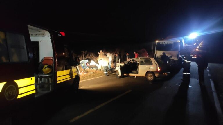 Colisão entre três veículos deixa feridos na SC-355 em Fraiburgo