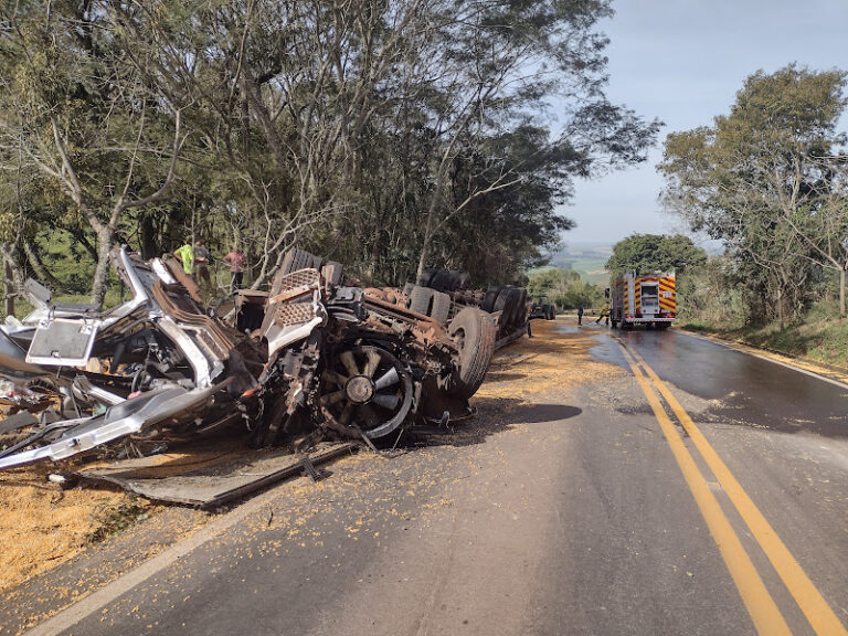 Homem morre em acidente envolvendo carreta na SC-480, Oeste catarinense