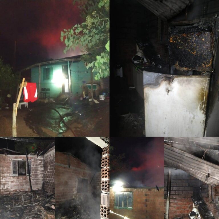 Incêndio em residência mobiliza Corpo de Bombeiros no Oeste catarinense